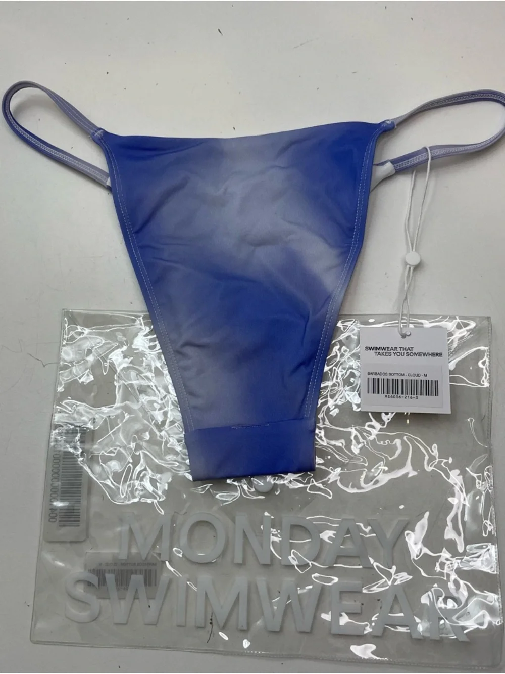 NEW Monday Swimwear Barbados Bottom Bikini Swimsuit in Cloud Size M~ with tag
